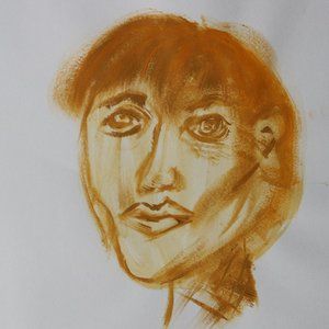 A38H ACRYLIC PORTRAIT PAINTING